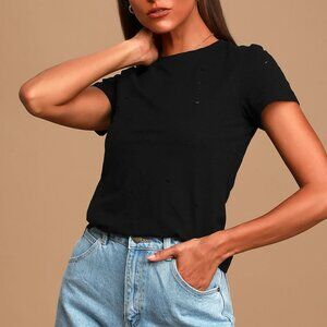 Raw Talent Washed Black Distressed Tee